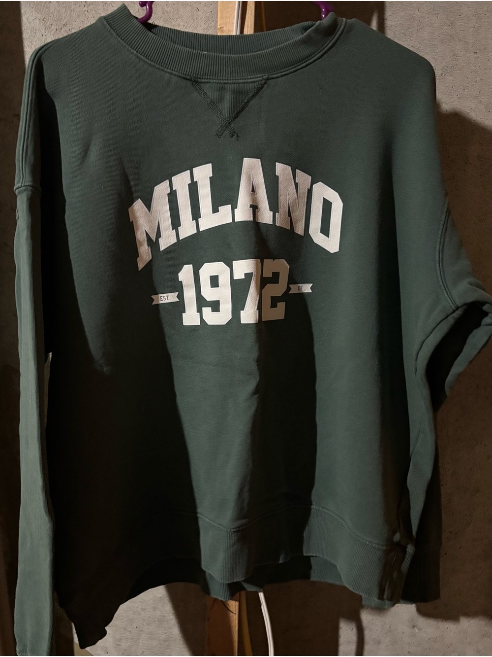 H&M Dark Green Milano 1972 Crewneck Sweatshirt